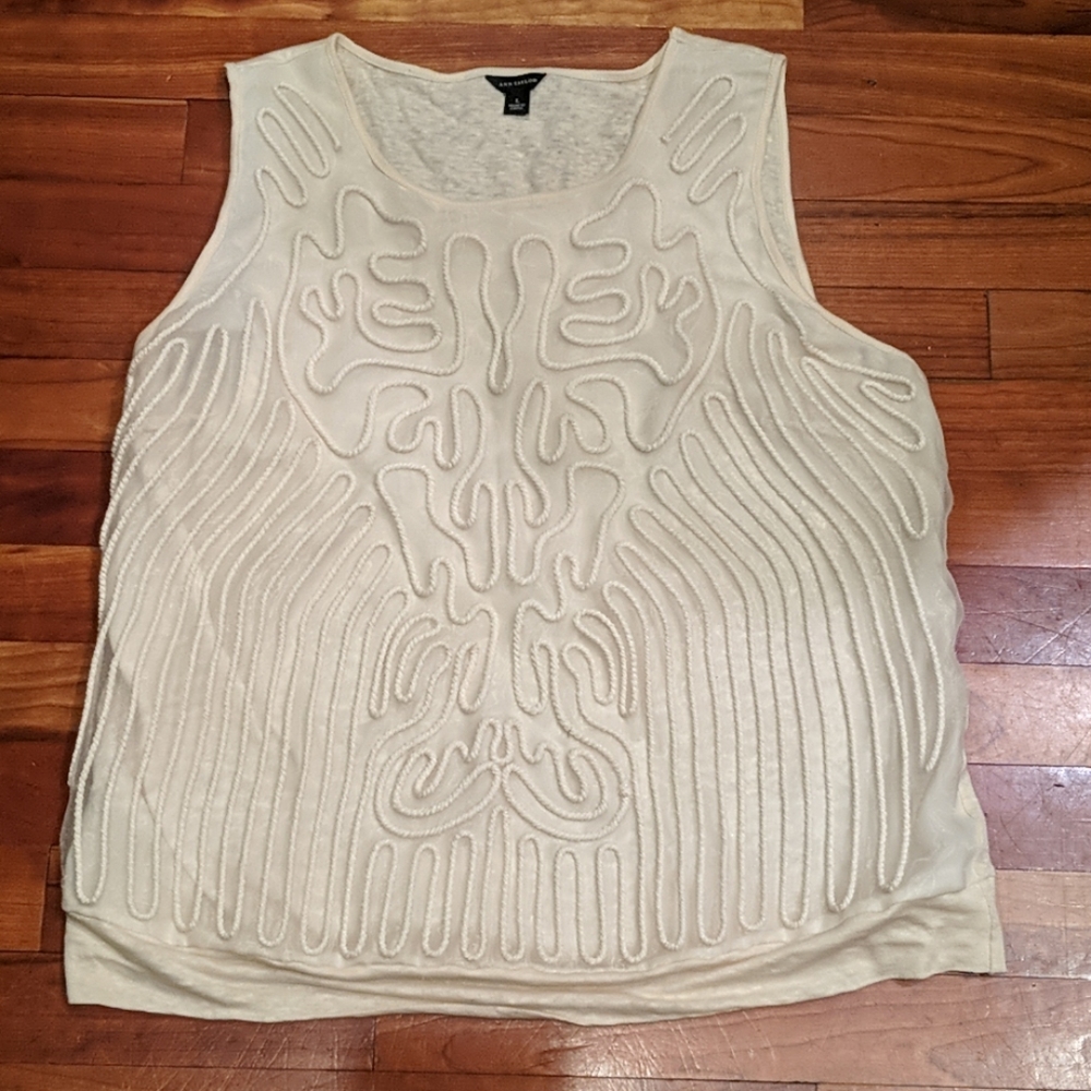 Beautiful cream top Ann Taylor size L